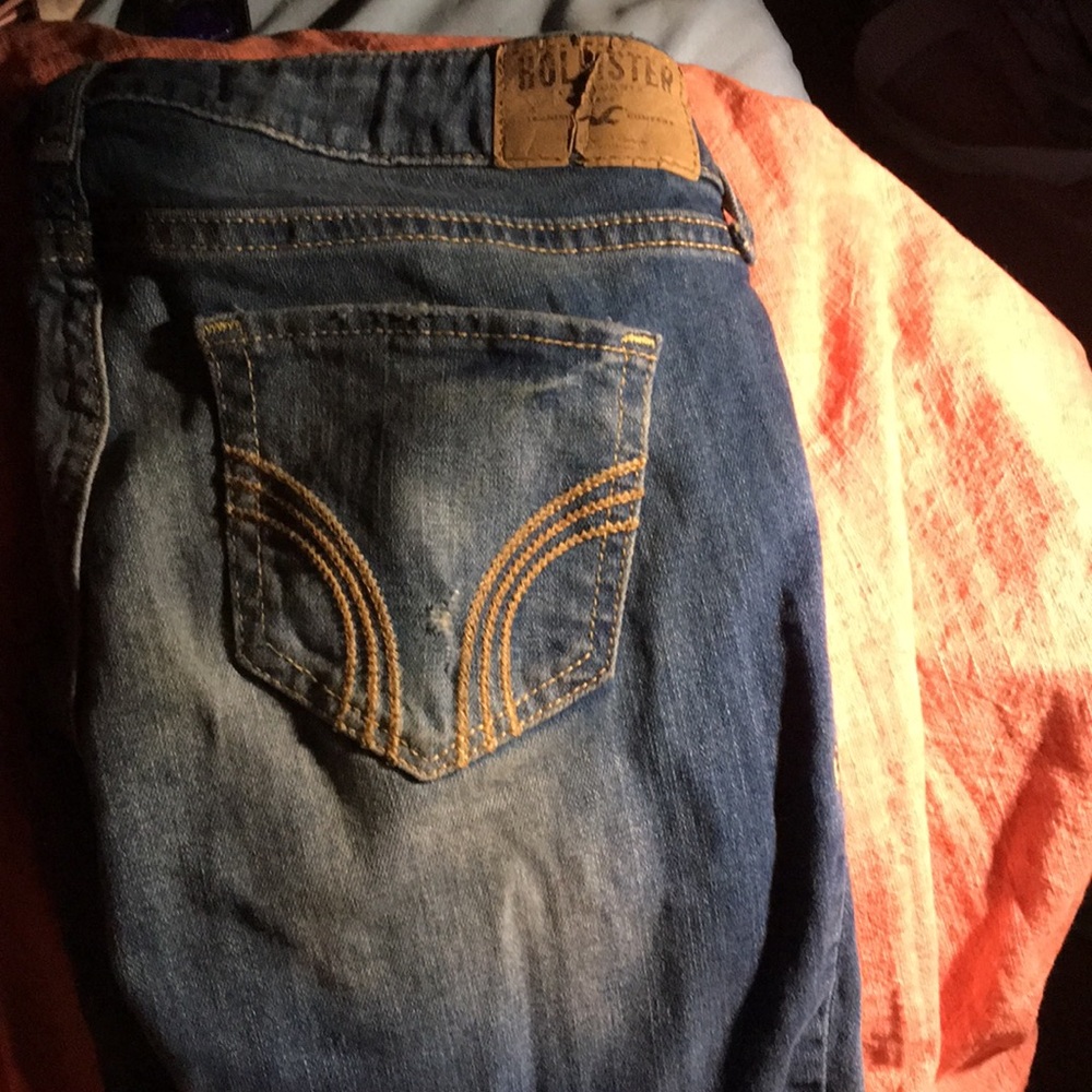 Hollister bootcut jeans.